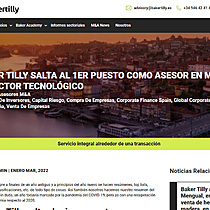 BAKER TILLY SALTA AL 1ER PUESTO COMO ASESOR EN M&A EN EL SECTOR TECNOLGICO